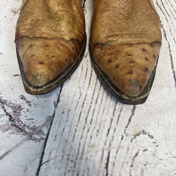 Montana Cowboy Boots Mens 7E Brown Leather‎ Pull On Western Pointed Toe main image 10